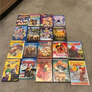 Kids Movies! Bundle Of 19 ! Mixture Of DVD & Blu Ray